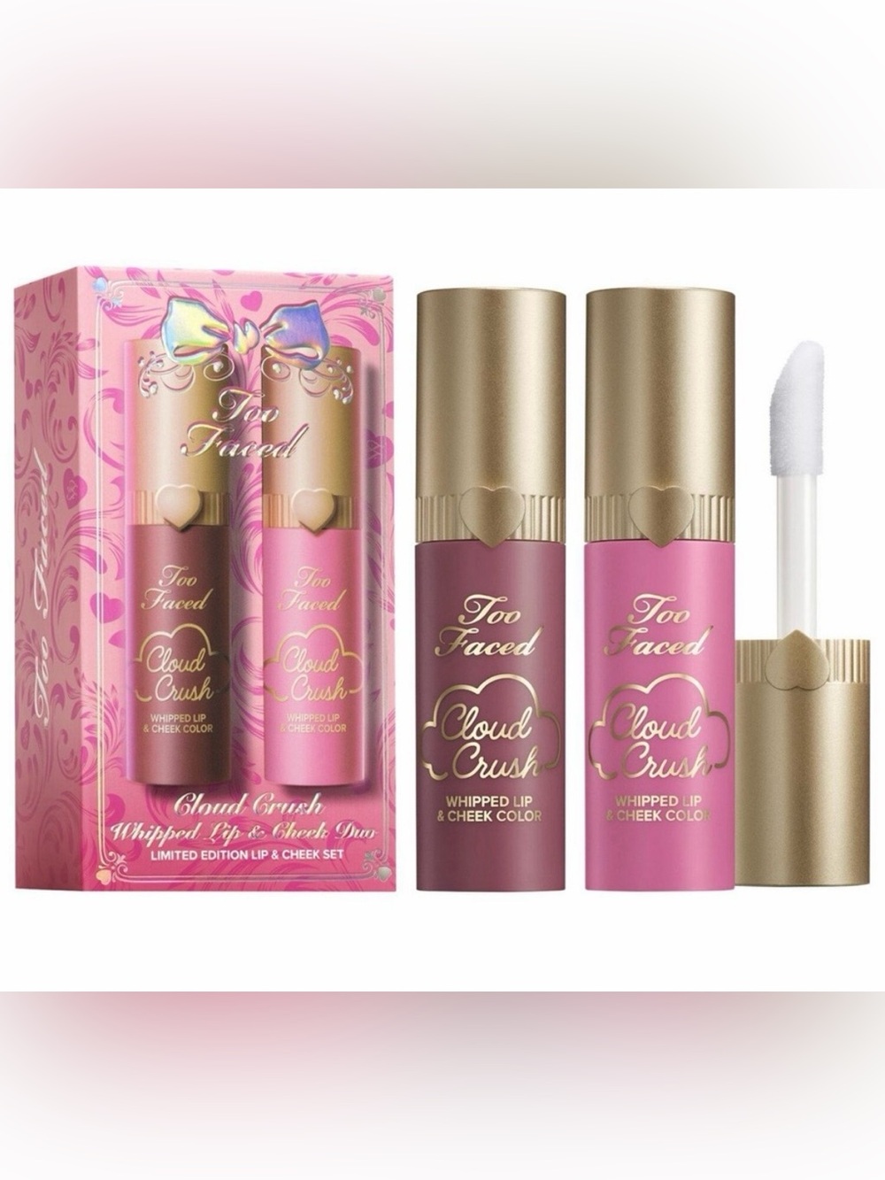 Too Faced Cloud Crush Whipped Lip & Cheek Duo Makeup Set | NIB